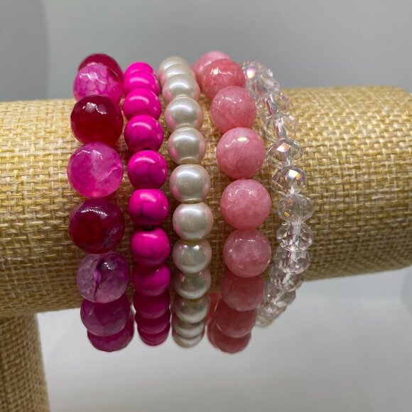 Bundle of stacking stretchy bracelets - Picture 9 of 14